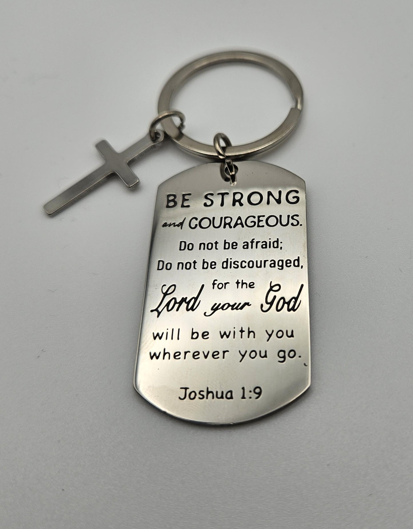 Christian Bible Verse Metal Keychain