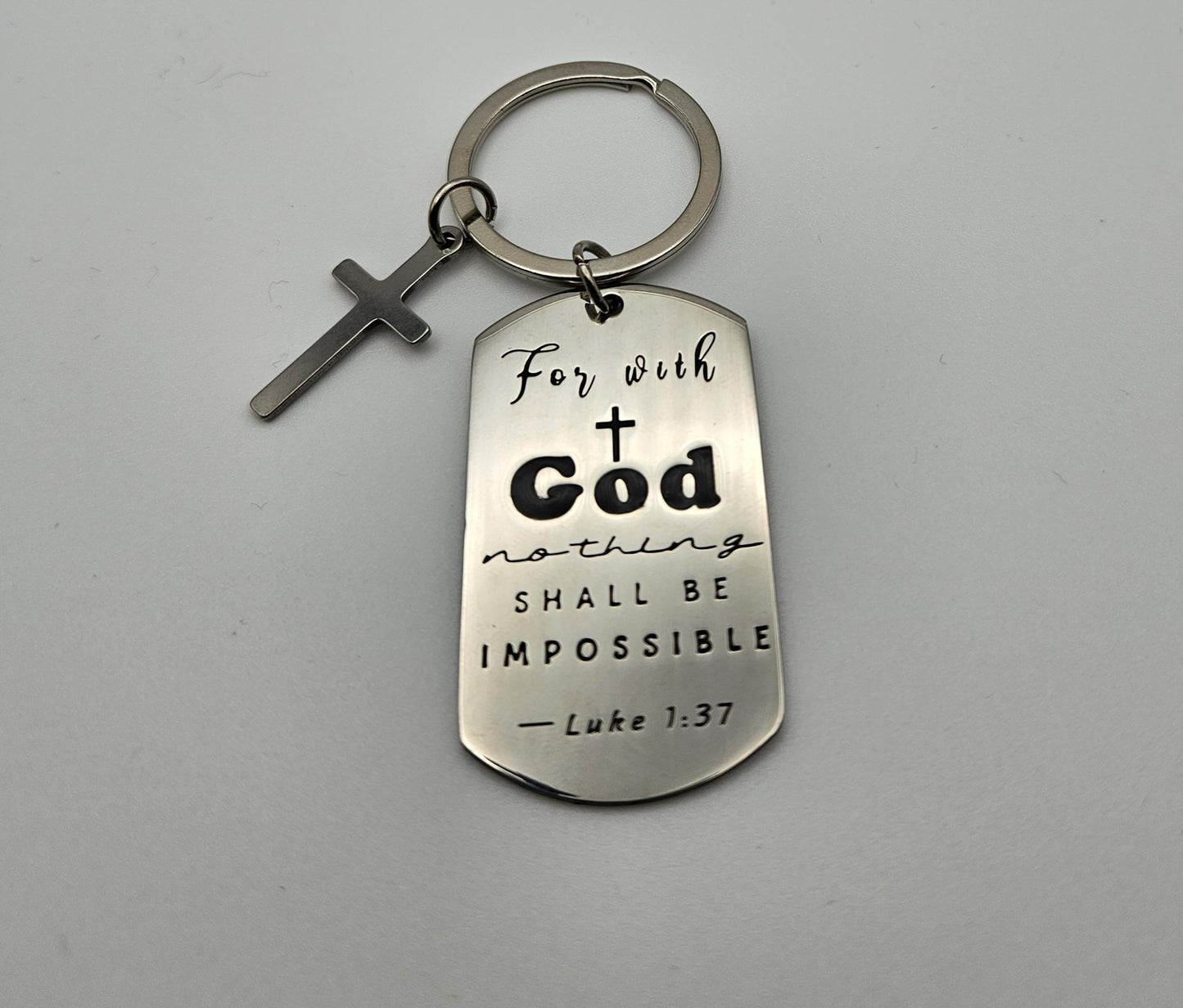 Christian Bible Verse Metal Keychain