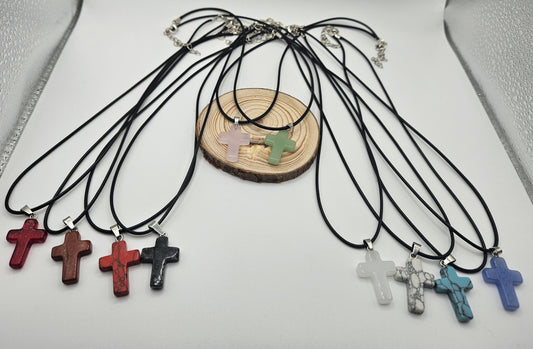 Cross Gemstone Necklace