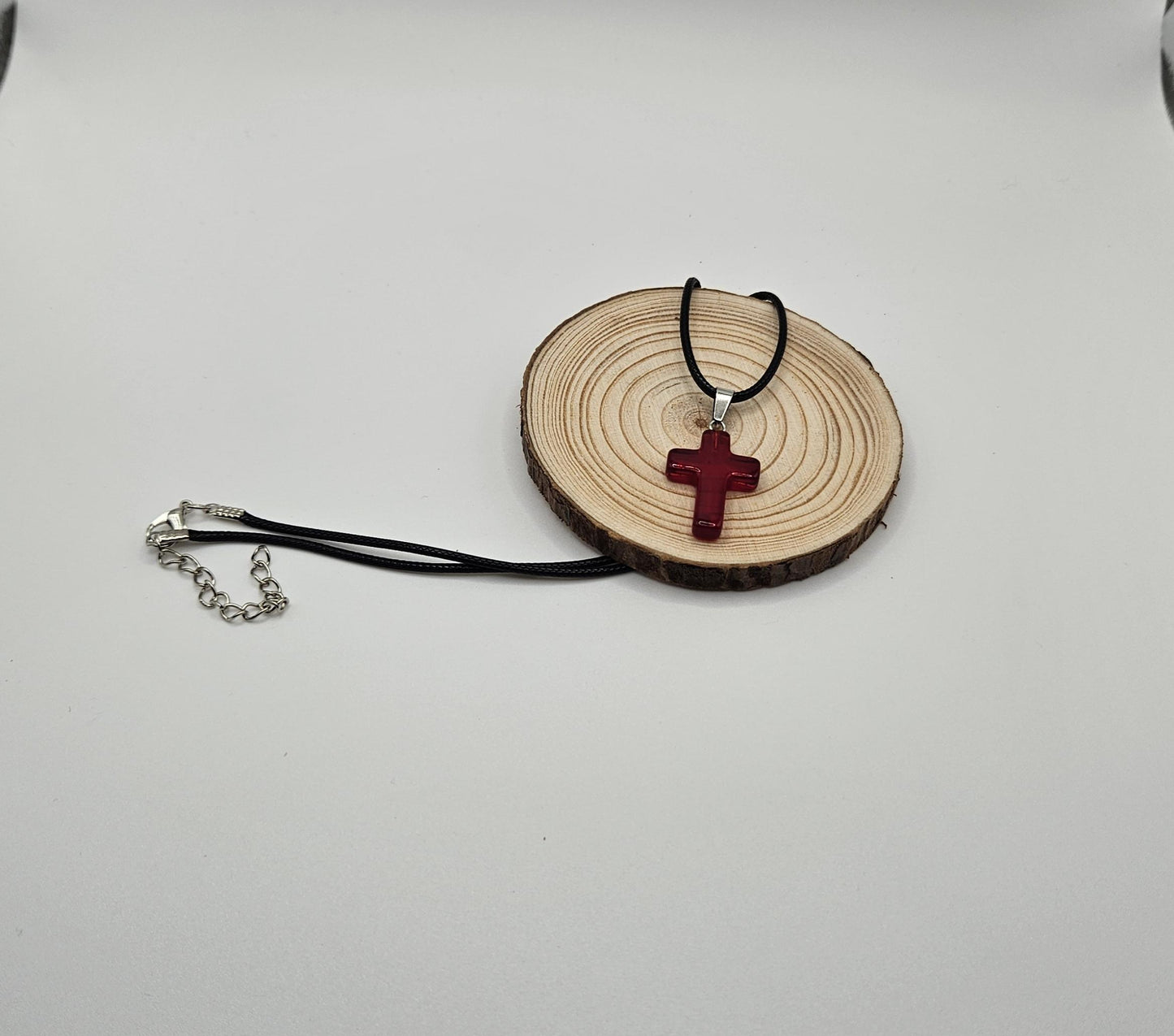 Cross Gemstone Necklace