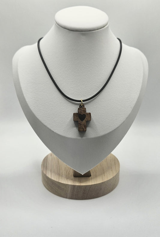 Wooden Cross Necklace